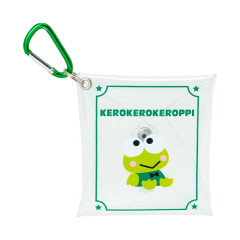 Japan Sanrio Original Clear Accessory Case with Carabiner - Keroppi