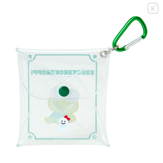 Japan Sanrio Original Clear Accessory Case with Carabiner - Keroppi - 2