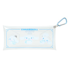 Japan Sanrio Original Long Clear Accessory Case with Carabiner - Cinnamoroll
