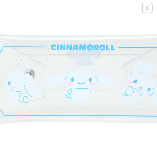 Japan Sanrio Original Long Clear Accessory Case with Carabiner - Cinnamoroll - 4