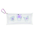 Japan Sanrio Original Long Clear Accessory Case with Carabiner - Kuromi - 2