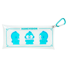 Japan Sanrio Original Long Clear Accessory Case with Carabiner - Hangyodon