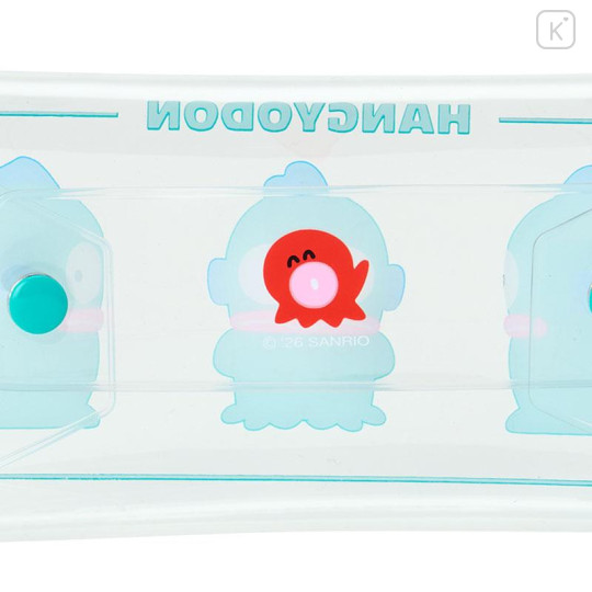 Japan Sanrio Original Long Clear Accessory Case with Carabiner - Hangyodon - 5