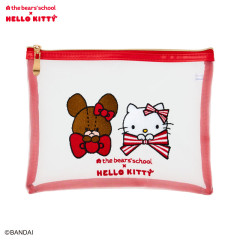 Japan Sanrio × The Bear's School Flat Mesh Pouch - Hello Kitty