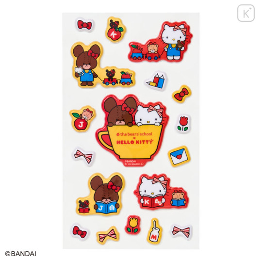 Japan Sanrio × The Bear's School Puffy Sticker - Hello Kitty : Blue - 2