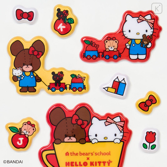 Japan Sanrio × The Bear's School Puffy Sticker - Hello Kitty : Blue - 3