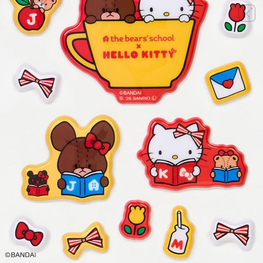 Japan Sanrio × The Bear's School Puffy Sticker - Hello Kitty : Blue - 4