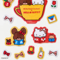 Japan Sanrio × The Bear's School Puffy Sticker - Hello Kitty : Blue - 4