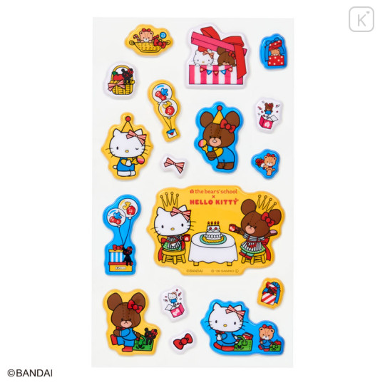 Japan Sanrio × The Bear's School Puffy Sticker - Hello Kitty : Red - 2