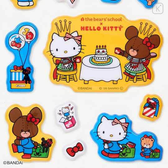 Japan Sanrio × The Bear's School Puffy Sticker - Hello Kitty : Red - 4