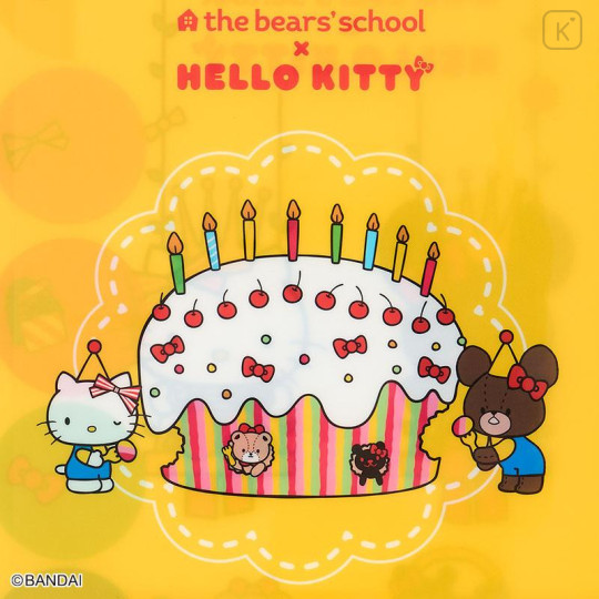 Japan Sanrio × The Bear's School 5 Pockets A4 Clear File - Hello Kitty : Yellow - 4