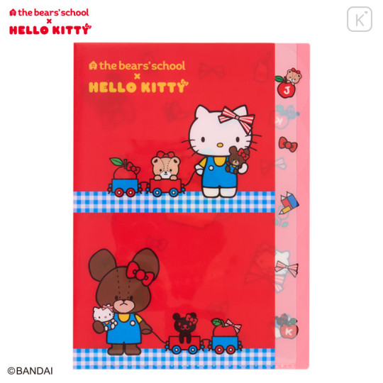 Japan Sanrio × The Bear's School 5 Pockets A4 Clear File - Hello Kitty : Red - 1