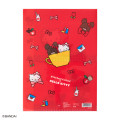 Japan Sanrio × The Bear's School 5 Pockets A4 Clear File - Hello Kitty : Red - 2
