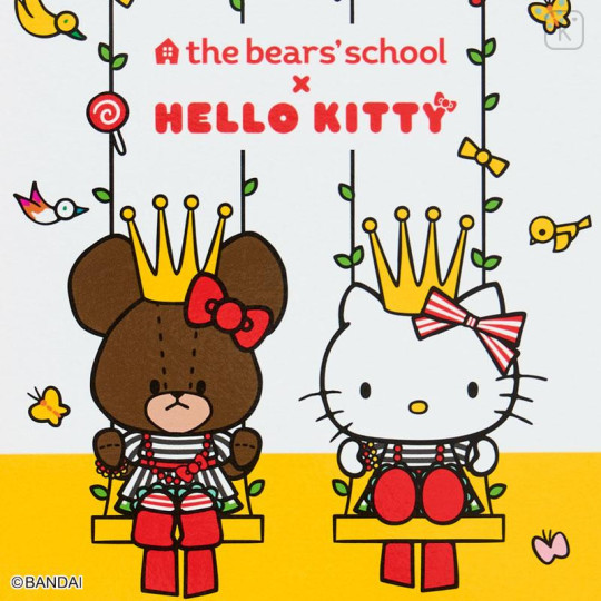 Japan Sanrio × The Bear's School Square Ring Notebook - Hello Kitty : Yellow - 4