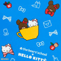 Japan Sanrio × The Bear's School Square Ring Notebook - Hello Kitty : Blue - 4