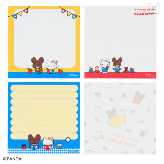 Japan Sanrio × The Bear's School Square Memo Pad - Hello Kitty : Blue - 3