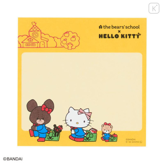 Japan Sanrio × The Bear's School Square Memo Pad - Hello Kitty : Yellow - 6