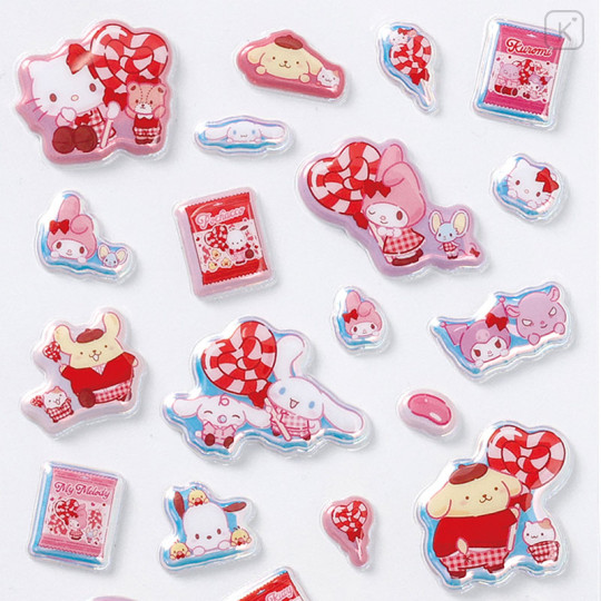 Japan Sanrio Aurora Puffy Sticker - Lollipop - 3