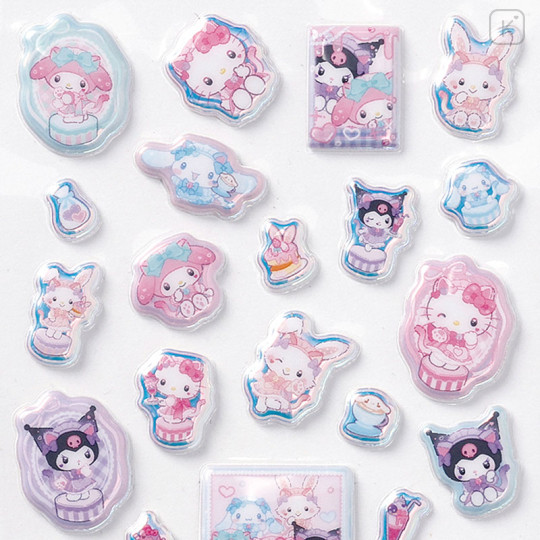 Japan Sanrio Aurora Puffy Sticker - Maid Cafe - 3