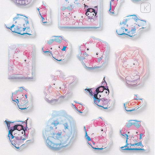Japan Sanrio Aurora Puffy Sticker - Maid Cafe - 4