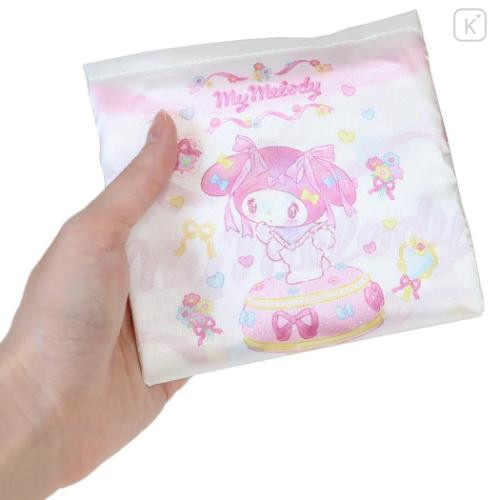 Japan Sanrio Satin Eco Bag with Pouch - My Melody : Jewerly Ivory Pink - 4