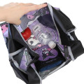 Japan Sanrio Satin Eco Bag with Pouch - Kuromi : Queen Chair Black - 3