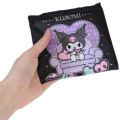 Japan Sanrio Satin Eco Bag with Pouch - Kuromi : Queen Chair Black - 4