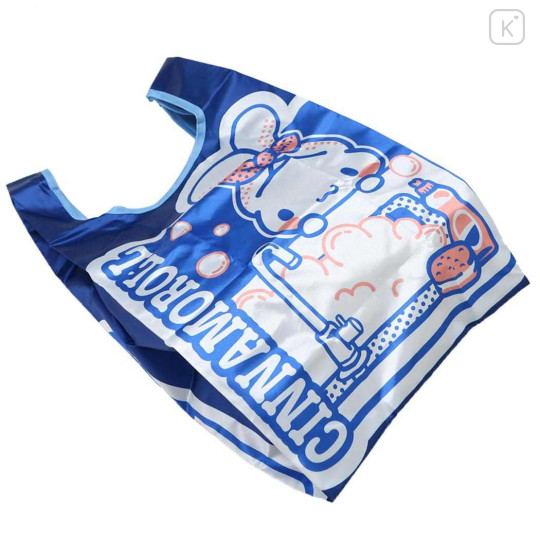 Japan Sanrio Satin Eco Bag with Pouch - Cinnamoroll : Dish Washing Navy - 2