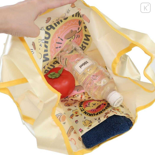 Japan Sanrio Satin Eco Bag with Pouch - Pompompurin : Foodie - 3