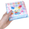 Japan Sanrio Satin Eco Bag with Pouch - Usahana : Gingham Pink Blue - 4