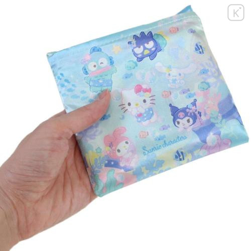 Japan Sanrio Satin Eco Bag with Pouch - Characters in the Sea - 4