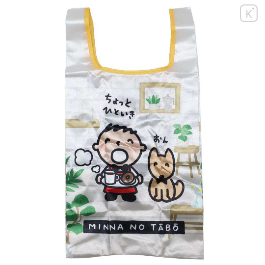 Japan Sanrio Satin Eco Bag with Pouch - Minna No Tabo : Cafe - 1