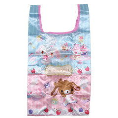 Japan Sanrio Satin Eco Bag with Pouch - Sugarbunnies : Blue Pink