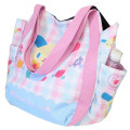 Japan Sanrio Balloon Tote Bag - Usahana : Gingham Blue Pink - 2