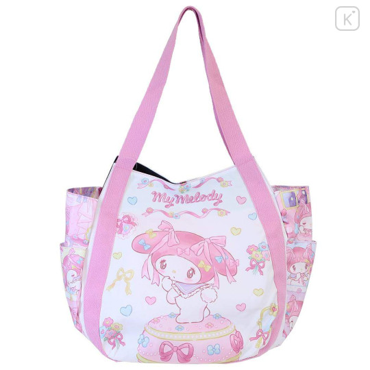 Japan Sanrio Balloon Tote Bag - My Melody : Jewerly Ivory Pink - 1