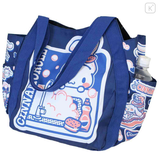 Japan Sanrio Balloon Tote Bag - Cinnamoroll : Dish Washing Navy - 2