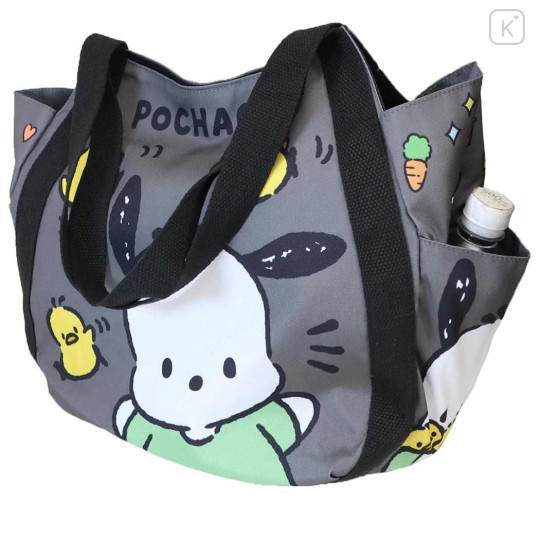 Japan Sanrio Balloon Tote Bag - Pochacco & Chick Grey - 2