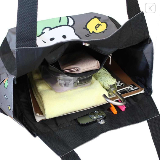 Japan Sanrio Balloon Tote Bag - Pochacco & Chick Grey - 3