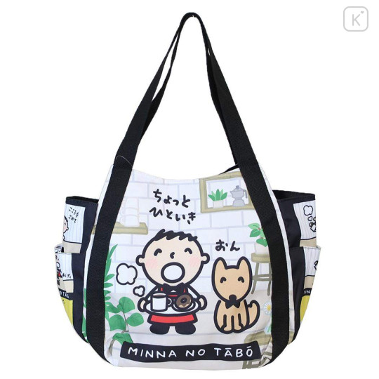 Japan Sanrio Balloon Tote Bag - Minna No Tabo : Cafe - 1
