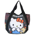 Japan Sanrio Balloon Mini Tote Bag - Hello Kitty & Tiny Chum : Black - 1
