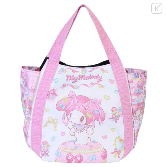 Japan Sanrio Balloon Mini Tote Bag - My Melody : Jewerly Ivory Pink - 1