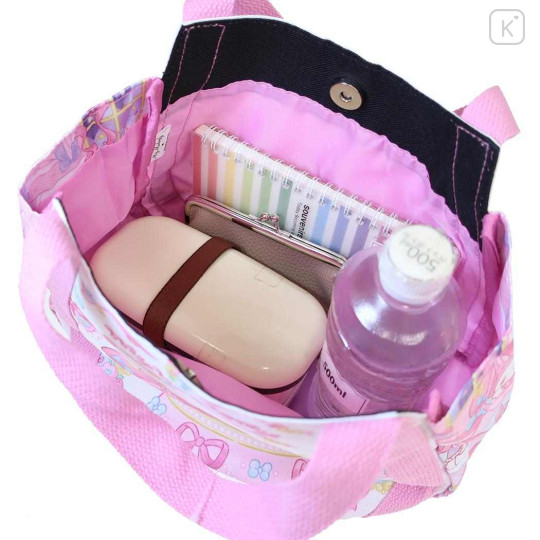Japan Sanrio Balloon Mini Tote Bag - My Melody : Jewerly Ivory Pink - 3