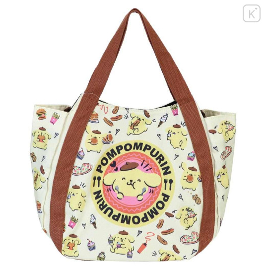 Japan Sanrio Balloon Mini Tote Bag - Pompompurin : Foodie - 1