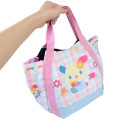 Japan Sanrio Balloon Mini Tote Bag - Usahana : Gingham Blue Pink - 2