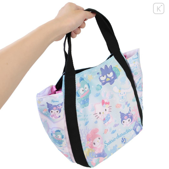 Japan Sanrio Balloon Mini Tote Bag - Characters in the Sea - 2
