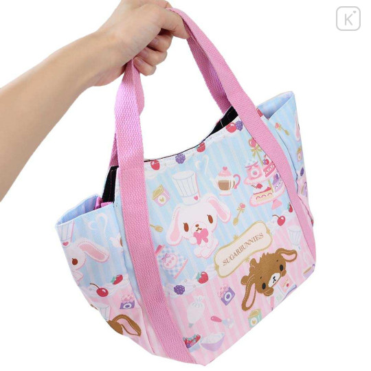 Japan Sanrio Balloon Mini Tote Bag - Sugarbunnies : Blue Pink - 2