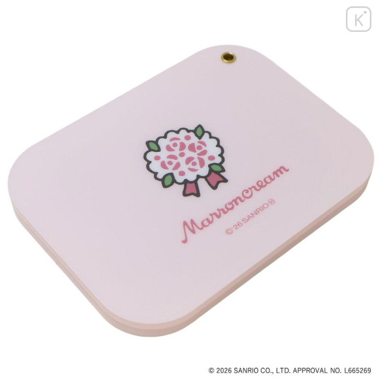 Japan Sanrio Slide Mirror - Marron Cream : Face Pink - 2