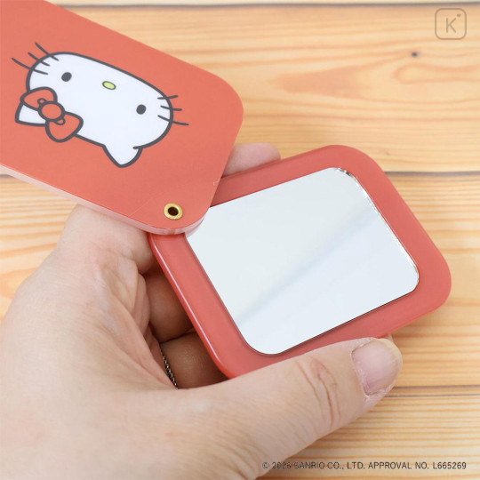Japan Sanrio Slide Mirror - Hello Kitty : Face Red - 3