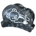 Japan San-X Hair Claw Clip - Rilakkuma : Basic Rilakkuma Monochrome Pearl Marble Black - 1