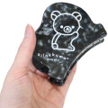 Japan San-X Hair Claw Clip - Rilakkuma : Basic Rilakkuma Monochrome Pearl Marble Black - 2